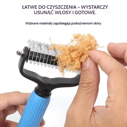 🐱🐕🐈 Wielofunkcyjny grzebień 3w1 do rozczesywania i usuwania sierści dla psów i kotów