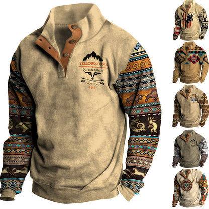 【S-3XL】2024 nowa jesienna męska bluza z długim rękawem i nadrukiem 3D 3748529
