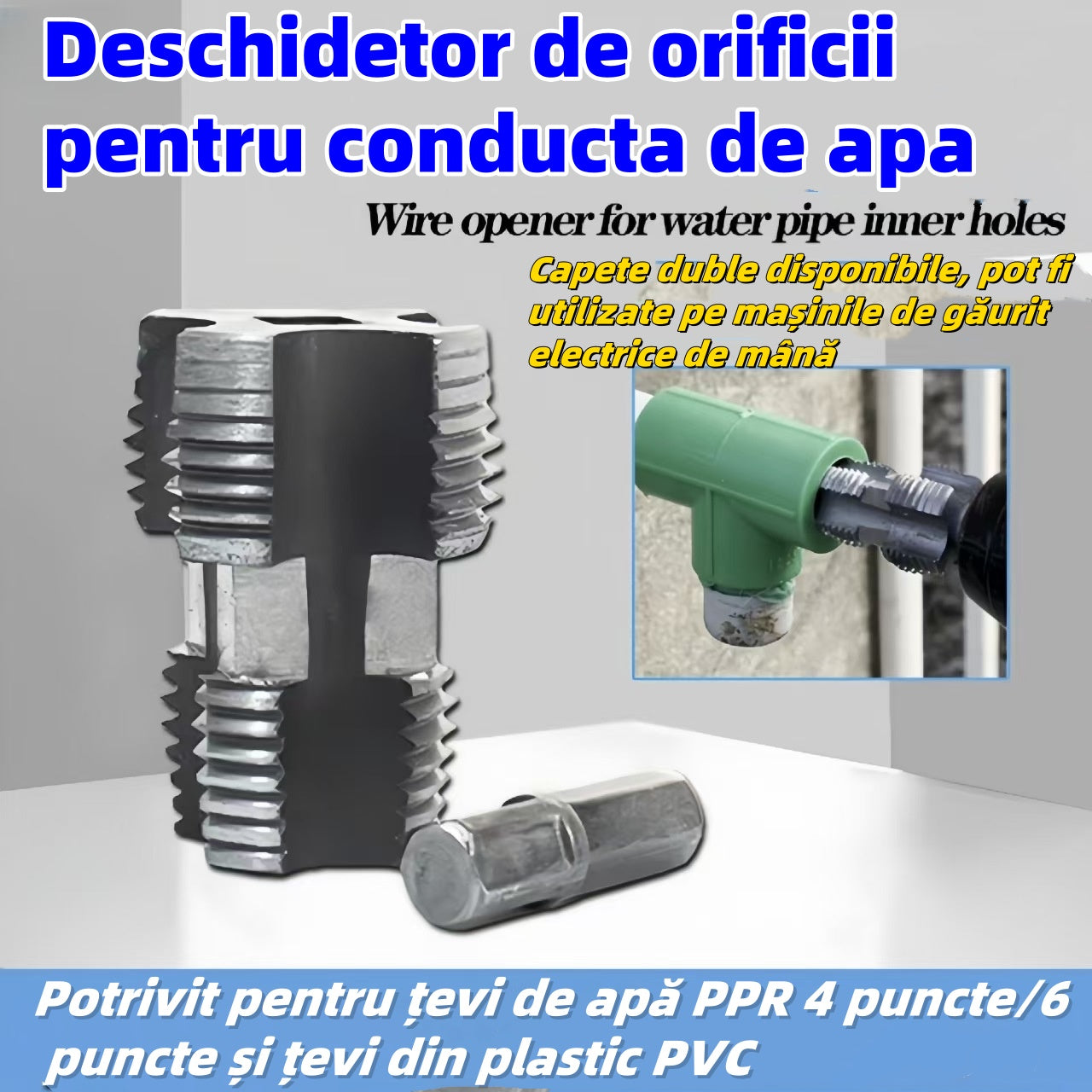 🛠️【Alati za otvaranje unutarnje žice za vodu i set alata za otvaranje vanjske žice】 4 točke 6 točaka Vodena cijev PPR plastika PVC