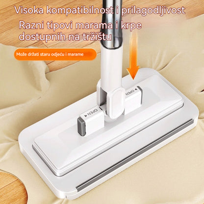 🔥【4-dijelni set】Višenamjenski mop s kopčom za krpu, novi kućni mop bez potrebe za pranjem