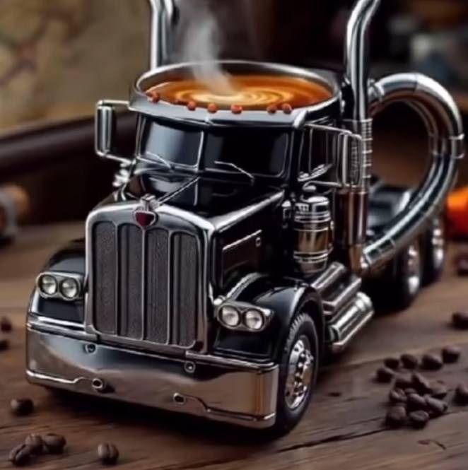 🚛【Oferta ograniczona czasowo】【6 stylów】Ręcznie robiony kubek do kawy w kształcie ciężarówki