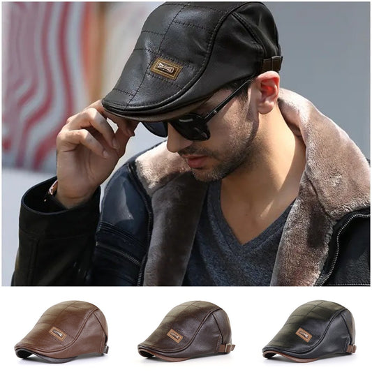 【50% ZNIŻKI】 Beret ze skóry premium w stylu retro--3702496