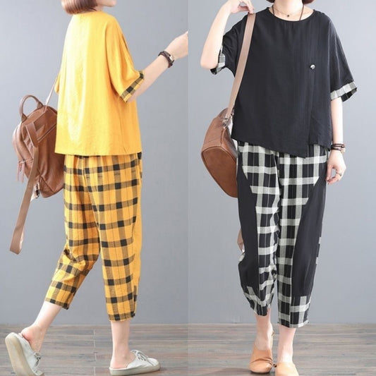 🌸 【M-3XL】【Top + spodnie】 Modna odzież domowa dla kobiet 3719918