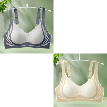 😍Lekki i prozračni nowy model【Promocja 4 sztuki】Damski biustonosz bez fiszbinów❤️【40-85 kg】