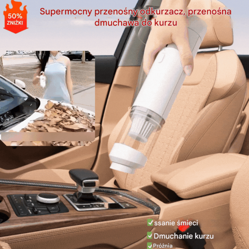 🔥【Zestaw 7 elementów】👍Supermocny ręczny odkurzacz ssący, przenośna dmuchawa do kurzu✅