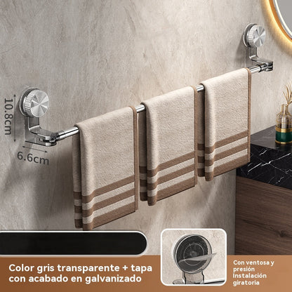 🎁【50% popust】✨🚿 Lahka zasnova brez vrtanja – Raztegljiv nosilec za brisače s priseskom