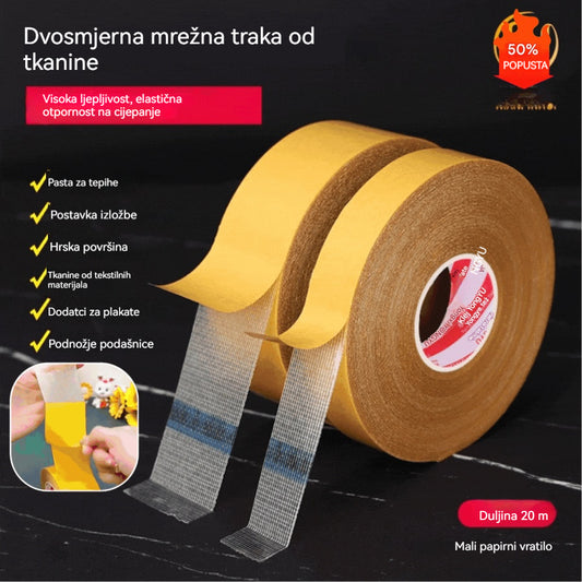 【10 m】👍Dvostrana višenamjenska mrežasta traka, jaka prianjivost, bez ostataka ljepila