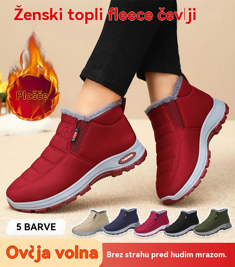 🔥【35-48】Unisex zimski škornji s podlogo iz semiša - topli, udobni in nedrseči, idealni za hladno vreme.