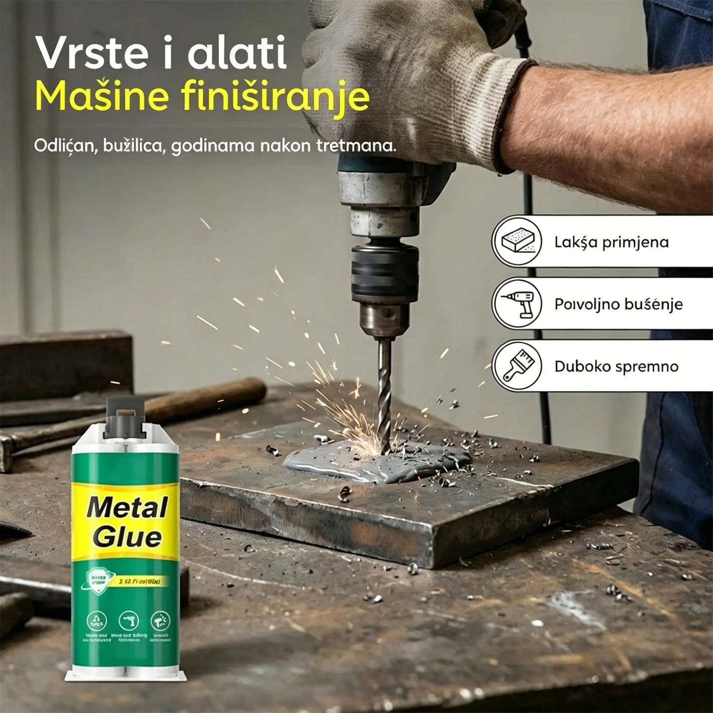 【Kúpte dva, jeden dostanete zadarmo】26 eur🔥Časovo obmedzená zľava 50 %! 🛠️Vysokopevnostné AB lepidlo na opravu kovov