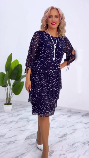 👗💖[Nový produkt] 🥰 🛒[S-5XL] Nové elegantné voľné bodkované šaty z roku 2025, voľné a pohodlné