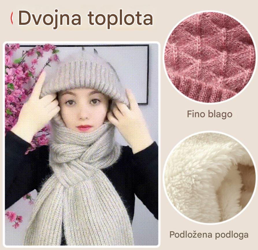 🔥【kupi eno in dobi eno brezplačno】Predpražnik in žametna, topla, celostna kapuca in šal z zaščito za ušesa