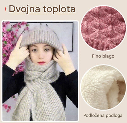🔥【kupi eno in dobi eno brezplačno】Predpražnik in žametna, topla, celostna kapuca in šal z zaščito za ušesa
