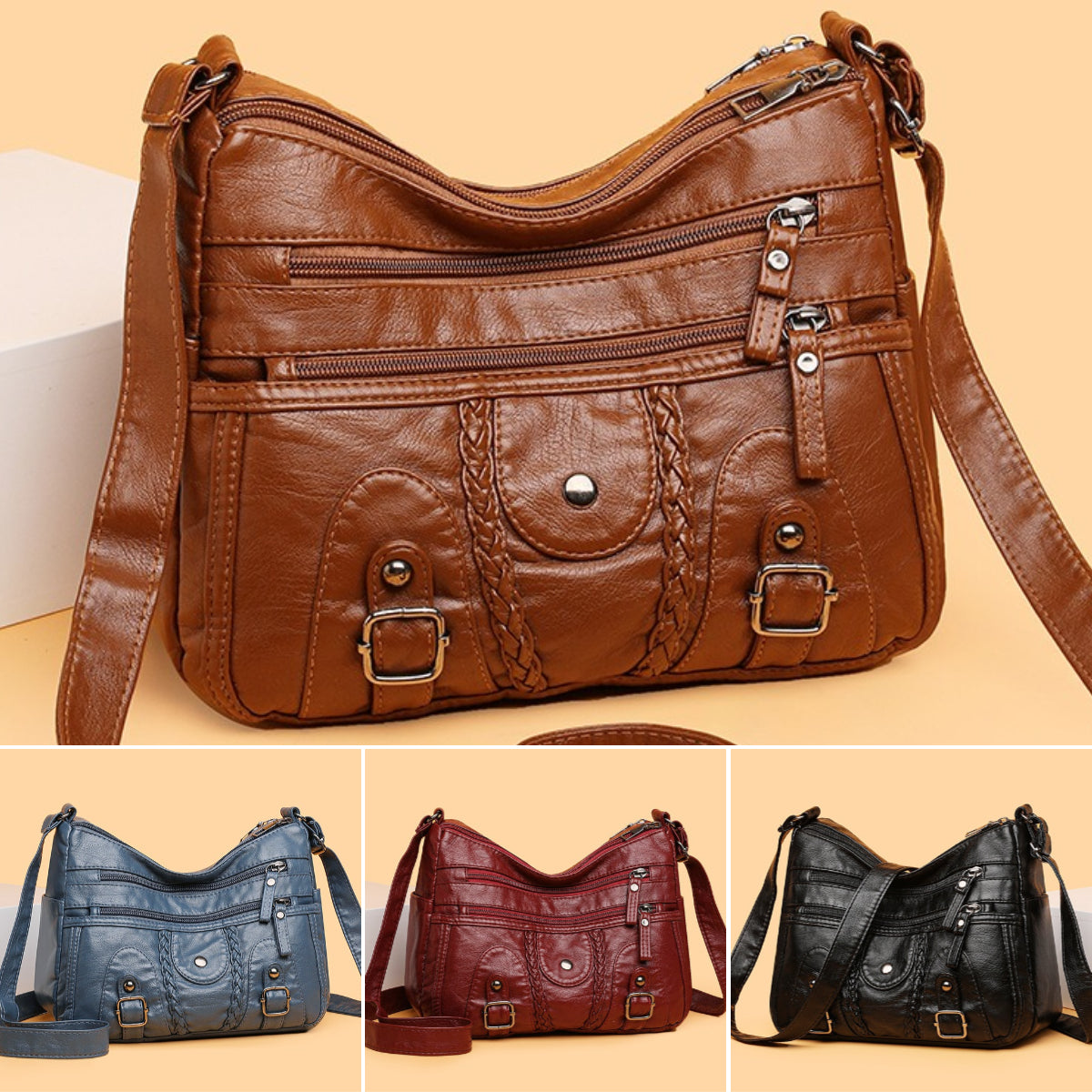 🔥Kupte jednu a druhou dostanete zdarma👜Nová dámská kabelka z roku 2025 s několika kapsami, velkou kapacitou, lze nosit na rameni nebo v crossbody tašce