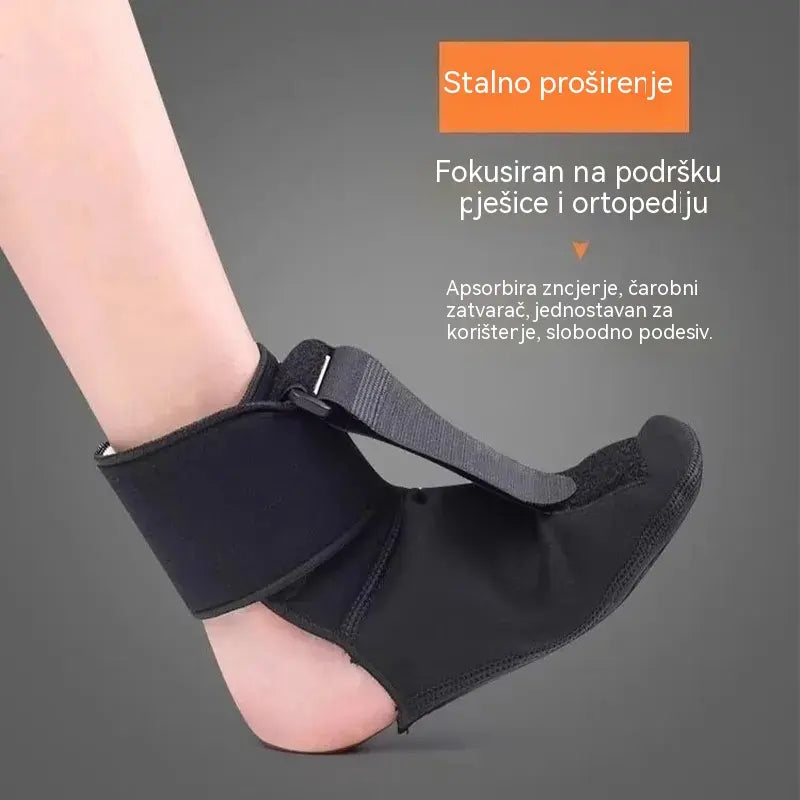 [Pakiranje od 2] Ortoze za spuštanje stopala i plantarni fasciitis – Podesiva potpora za gležanj, ispravlja inverziju/everziju, elastična traka i neklizajući potplat