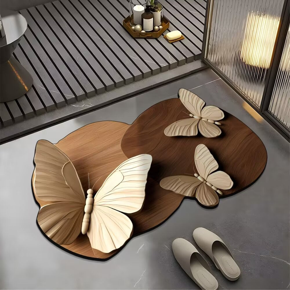 🔥【50% OFF】🔥HLUBOKÁ SLEVA💕[30*40cm+ 40*60cm]Savá protiskluzová podložka s realistickým 3D vzorem -
