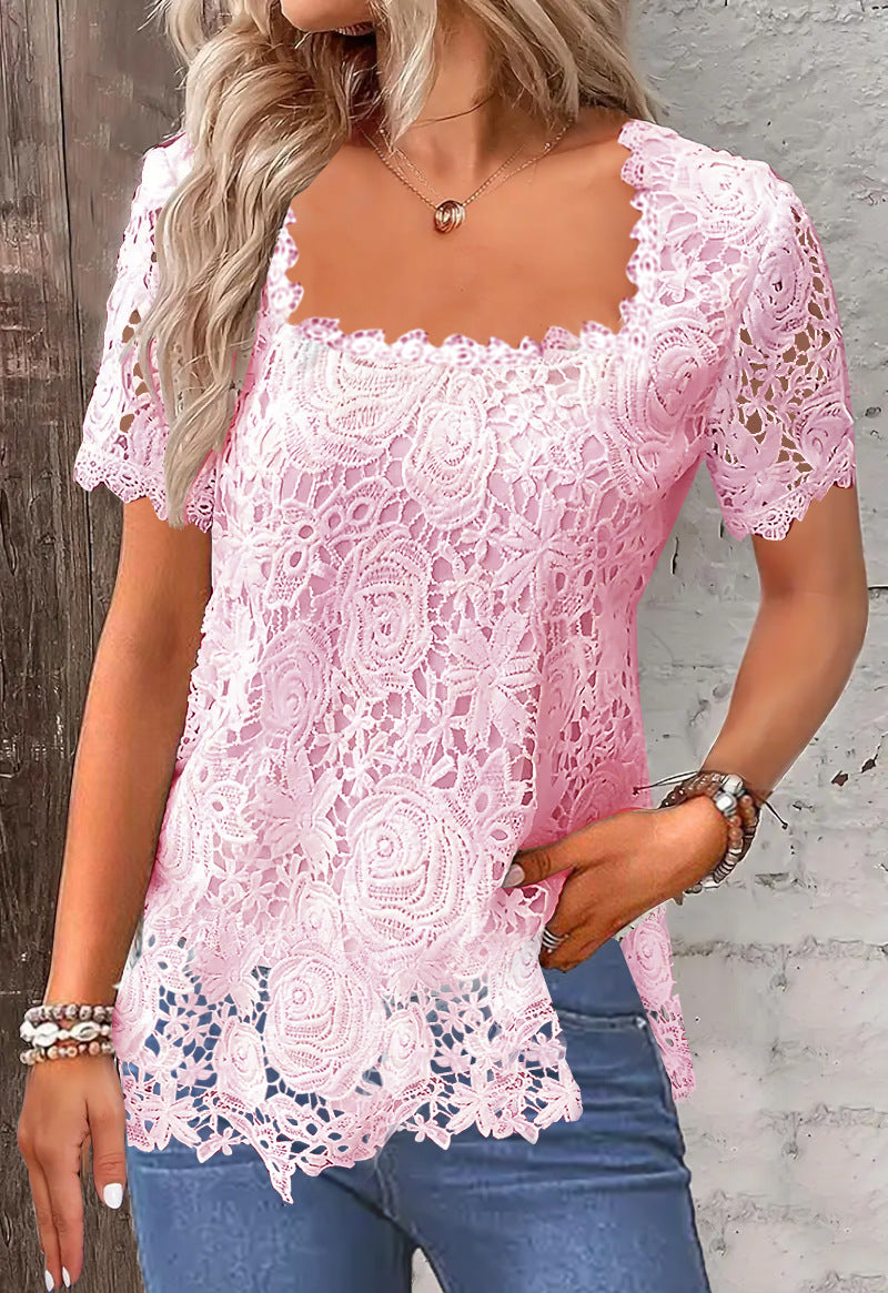 🌼🌼【Letnia nowość】🔶🔶【S-5XL】Elegancka koronkowa koszula, letni bestseller 2025