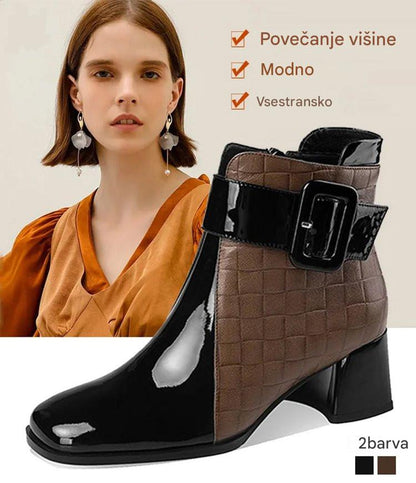 🔥【35–40】🔥Zdaj –50 %! Idealni za jesen in zimo! Elegantni ženski gležnjarji iz prave ovčje kože – moderni, topli in ročno izdelani!