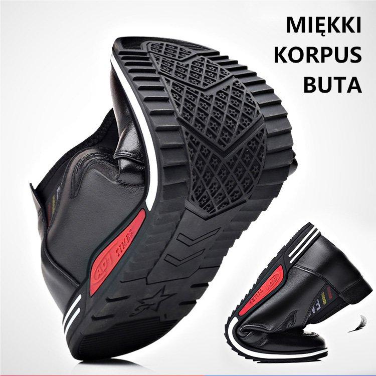 Nowość 2026: Męskie buty casualowe platformowe ze skóry, idealne na codzienną elegancję