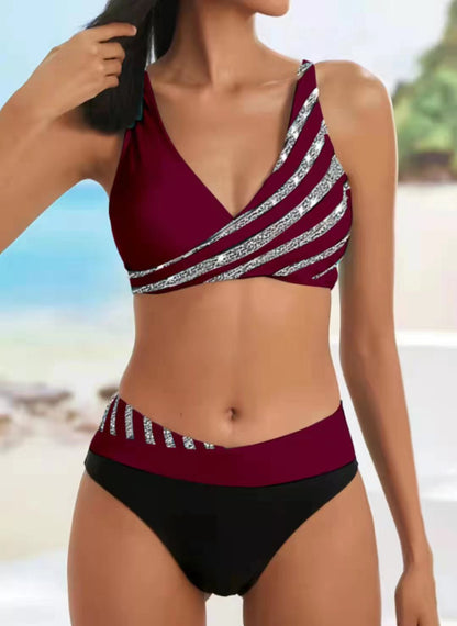 👙【40-100 kg, rozmiary S-3XL】👙Nowy damski zestaw stroju kąpielowego z nadrukiem 2026