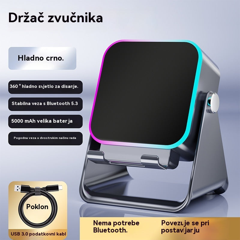 🔥📢 50% POPUSTA! Bluetooth zvučnik 5 u 1 s bežičnim punjenjem i podesivim držačem za telefon 🎶⚡