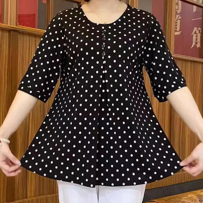 ✨【Купете 1, вземете 1 безплатно】💞【L-5XL】Нова есенна риза с щампа на точки за 2026 г.