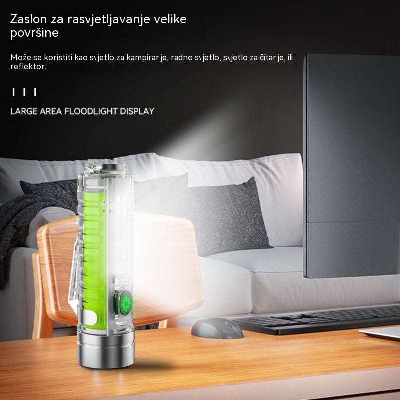 👍👍Kompaktna, visokointenzivna svjetiljka s višenamjenskim bočnim svjetlom, brzim punjenjem tipa C, prenosivošću i ultra dugotrajnom baterijom.