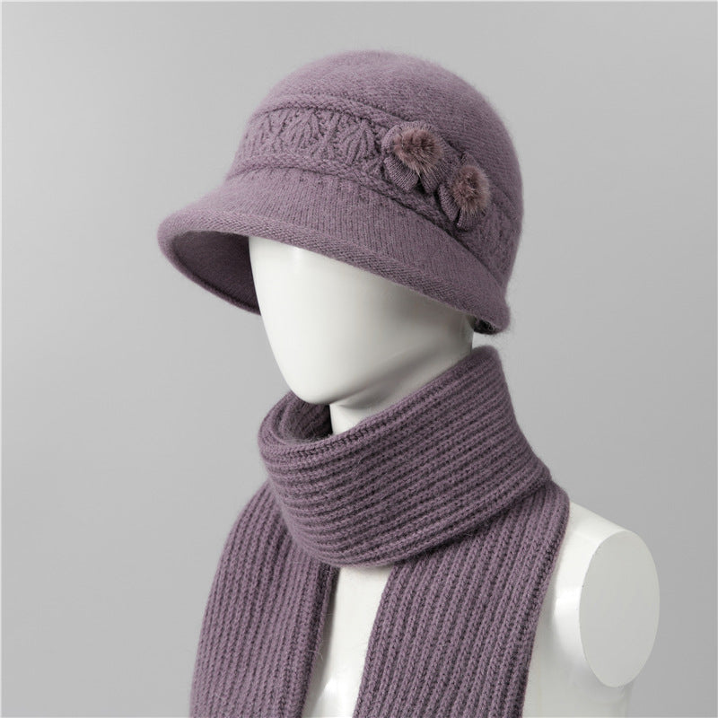 🧶Czapka + szalik🧶 Ciepły towarzysz na zimę: ciepła dziergana czapka