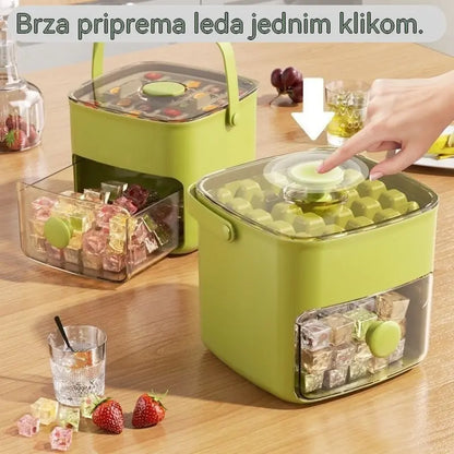 💥🥤🧊Ledomat s funkcijom pohrane leda: proizvodi 48 kockica leda odjednom, poklopac otporan na curenje 🏖️✅