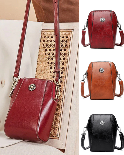 👜【Ograniczona czasowo promocja】💖Modna mini torebka na ramię 2025 - letnia nowość ze skóry naturalnej, stylowa i elegancka, mała damska torebka krzyżówka