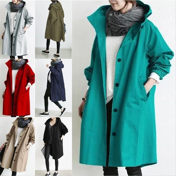 🧥 【S-5XL】 2024 nowa, jesienna, długa, swobodna wiatrówka w dużych rozmiarach, modna i elegancka-3756866