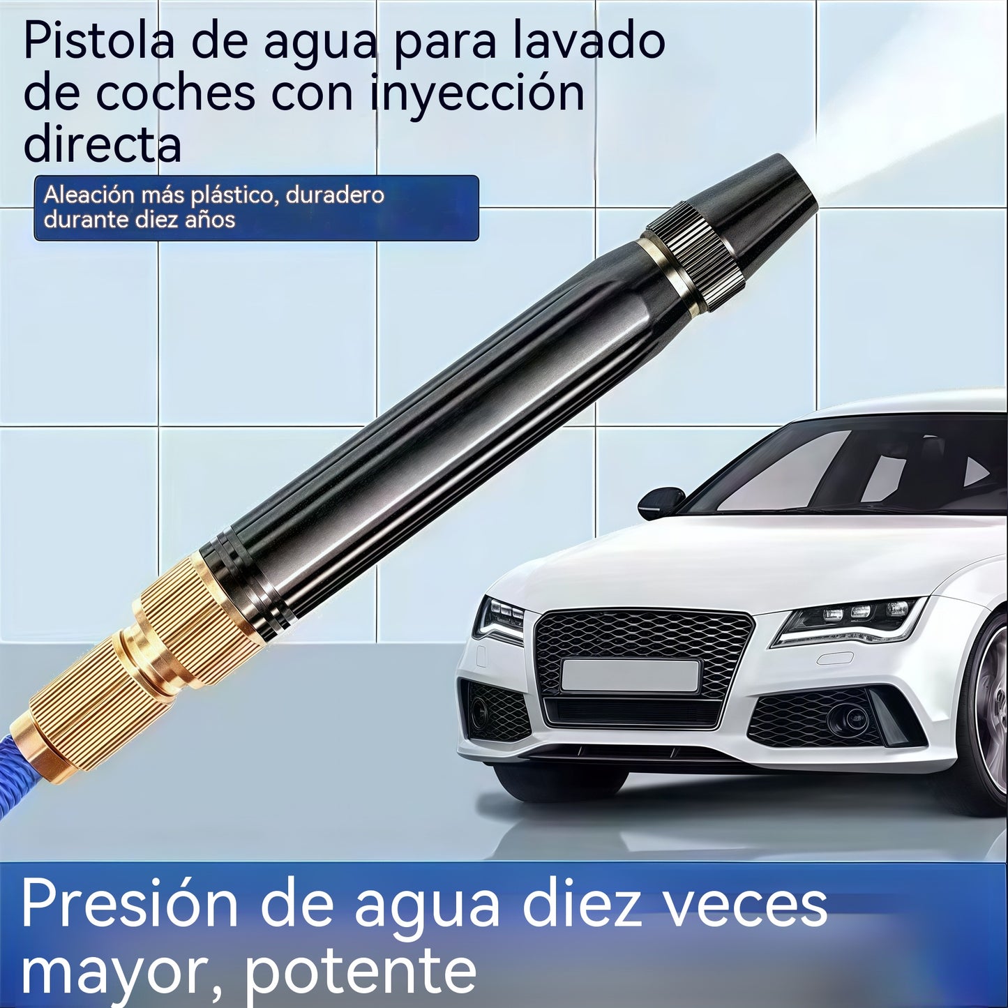 🚿 🔥Posljednji dan posebne ponude! 🔥💧 Visokotlačni vodeni pištolj: za pranje automobila, vrtlarenje, 10 puta veći pritisak, više funkcija ⚡