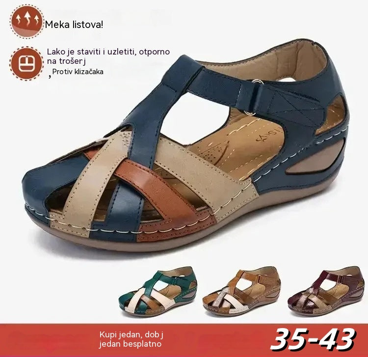 🔥Kupite 1, dobijte 1 gratis🩰【35-43】Ženske šuplje sandale s platformom od mekane kože