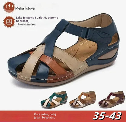 🔥Kupite 1, dobijte 1 gratis🩰【35-43】Ženske šuplje sandale s platformom od mekane kože