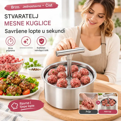 🤩🍖Aparat za mesne okruglice od nehrđajućeg čelika, praktični kuhinjski pribor - idealan za mesne i riblje okruglice