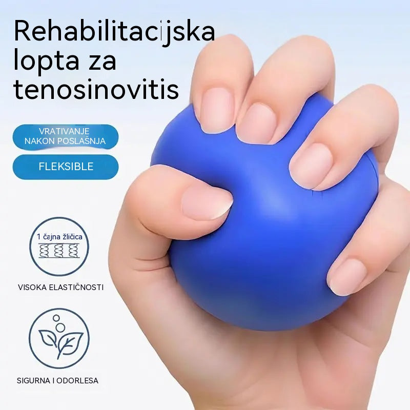 Ortopedska lopta za oporavak prstiju i šake, s fiksacijskim prstenovima, sprava za trening snage i pokretljivosti za starije osobe ili moždani udar