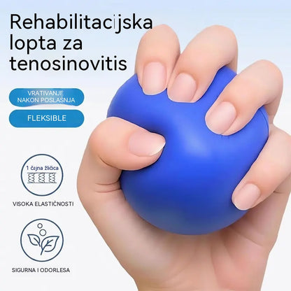 Ortopedska lopta za oporavak prstiju i šake, s fiksacijskim prstenovima, sprava za trening snage i pokretljivosti za starije osobe ili moždani udar