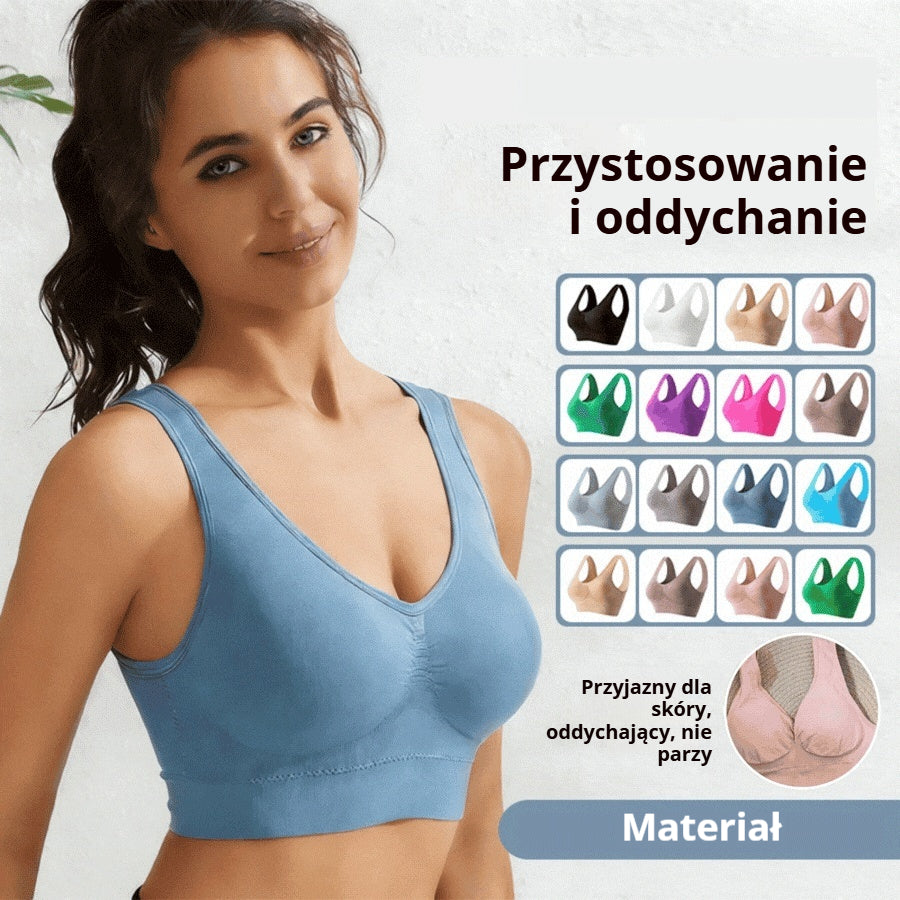 【4 szt.】【S-5XL】 Seksowny biustonosz push-up bez fiszbin dla dużych rozmiarów