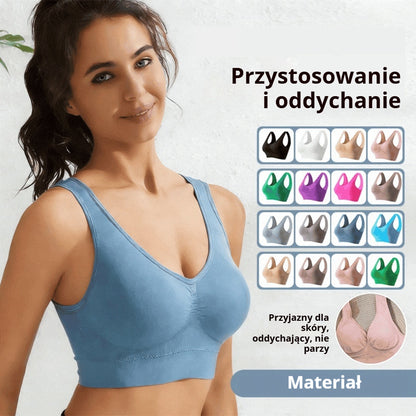 【4 szt.】【S-5XL】 Seksowny biustonosz push-up bez fiszbin dla dużych rozmiarów