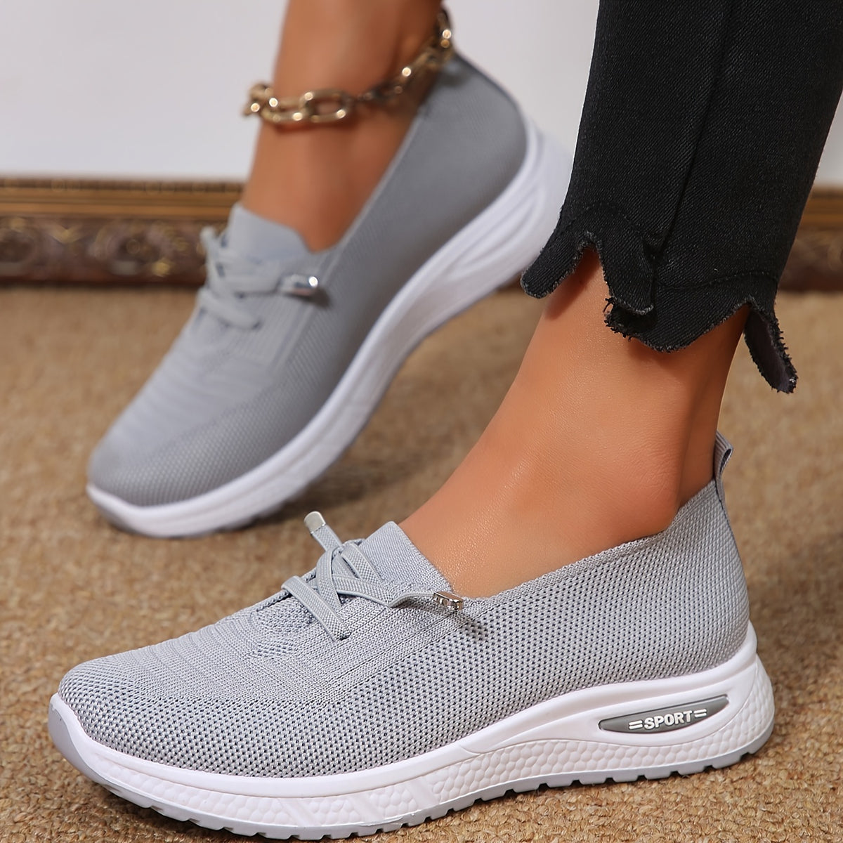 【36-41】Damskie buty sportowe, buty na płaskiej podeszwie, buty dla mamy, wsuwane buty płócienne 3640627