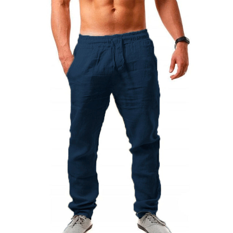 💥50% zniżki👖【S-4XL】2026 Nowe wiosenne męskie luźne, oddychające spodnie sportowe, mieszanka bawełny i lnu