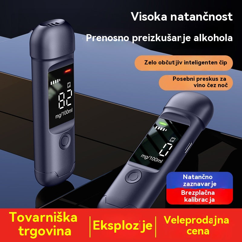 【50% OFF】🍷 Prenosni natančen tester alkohola – preizkusite se pred vožnjo