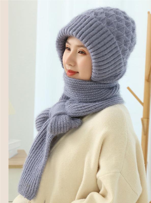🔥37% ZNIŻKI - 【Czapka + Szalik】🔥🐏 Wysokiej jakości, przyjemny w dotyku, miękki i wiatroszczelny kaptur oraz szalik z wbudowaną ochroną uszu.3837631