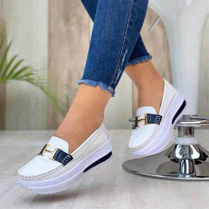 ✨🥿【35-43】Ženske mokasine s platformom - velike veličine, metalna kopča, ležeran stil