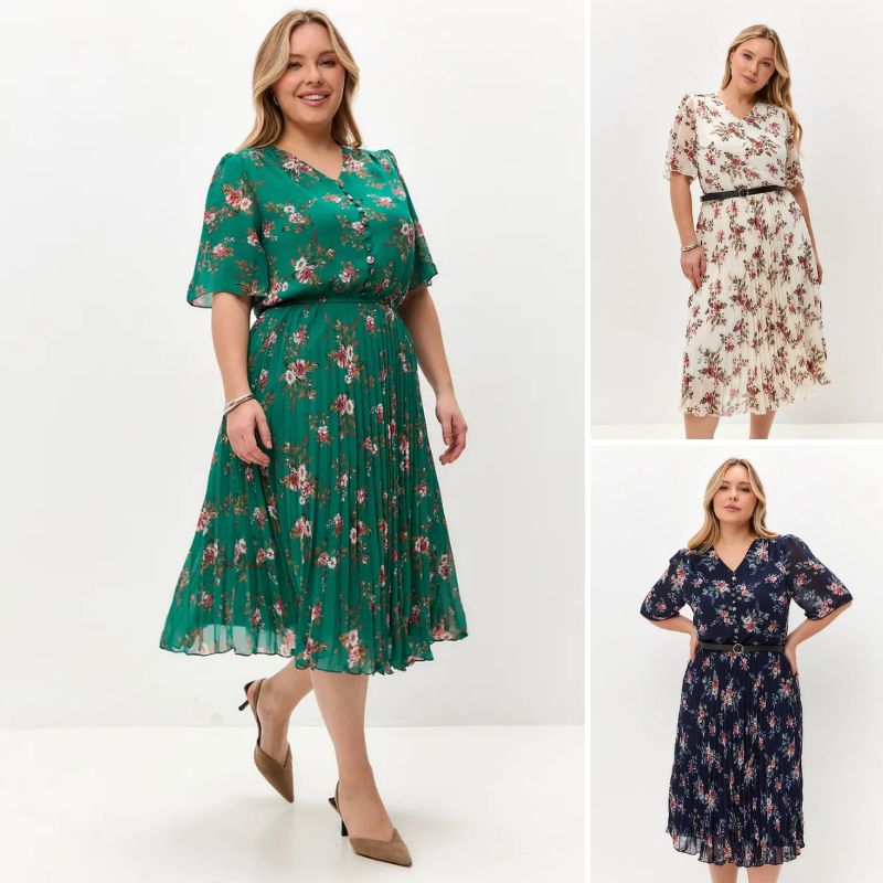 🏆【Nowość bestsellery】🌸💥【S-5XL】Nowa elegancka sukienka w kwiatowy nadruk