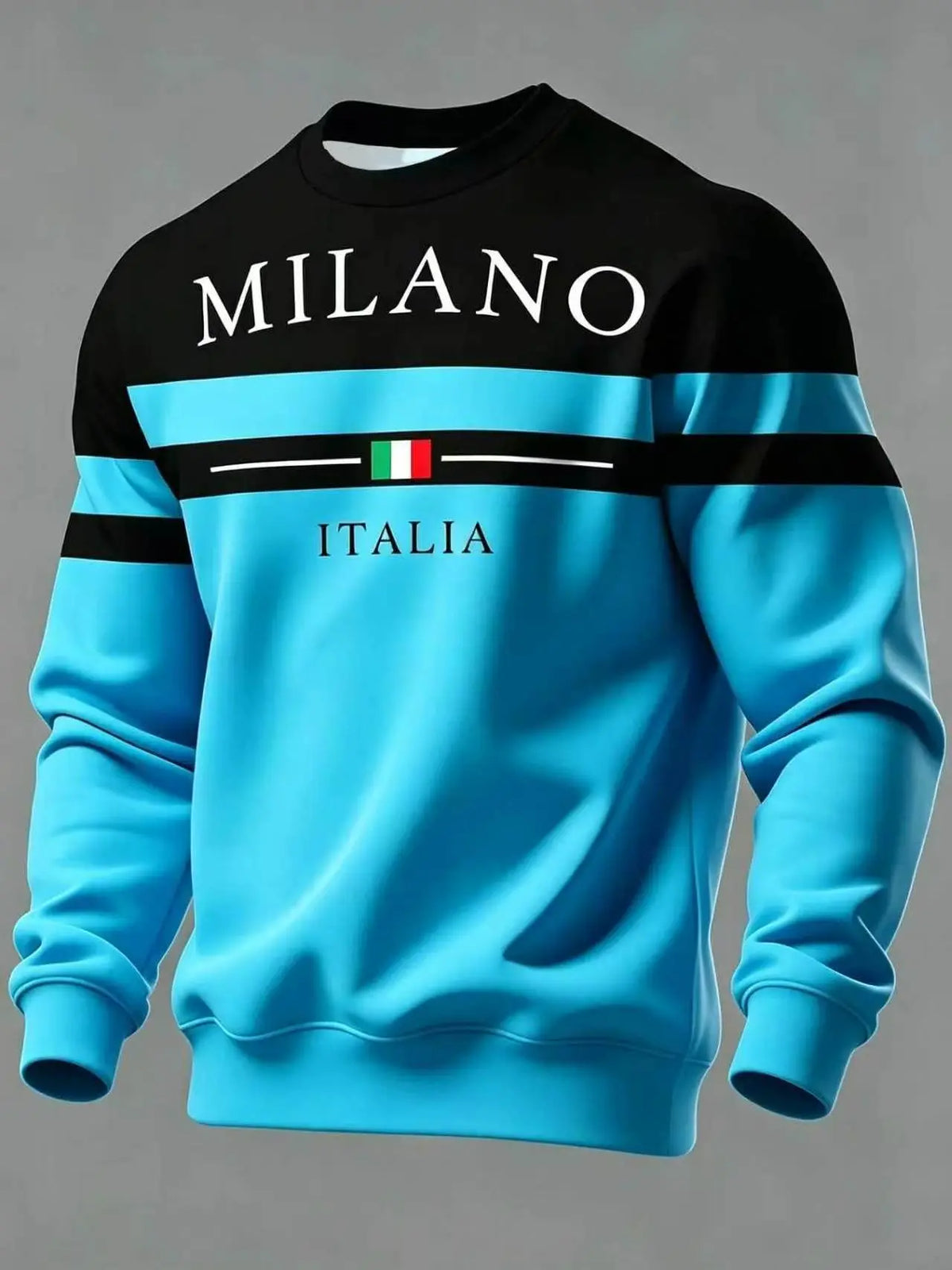 【S-6XL】Muške majice dugih rukava s natpisom „Milano Italia”