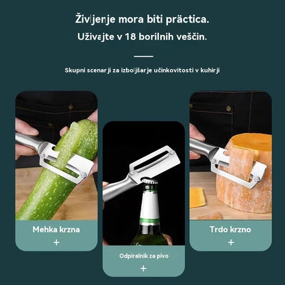 🔥【Kupite 1, dobite 1 gratis】Odebeljen lupilec iz nerjavečega jekla za kuhinjsko uporabo.