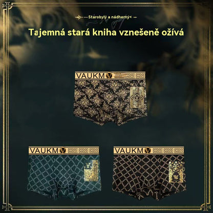 💥【1 sada 3 kusů】🔥Luxusní pánské spodní prádlo pro magnetickou terapii, materiál z ledovcového hedvábí, antibakteriální 10A + masážní částice