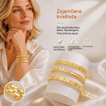 ✨ 50% popusta! 🔷 Geometrijska narukvica s lancem: Jednostavna, moderna i sofisticirana. Savršena za svakodnevno nošenje ili kao ukras. Udobna i svestrana. 💫