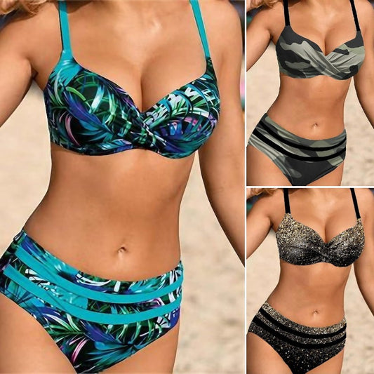👙👙 【S-5XL】 2024 nowy strój kąpielowy z nadrukiem seksowne bikini 3693952