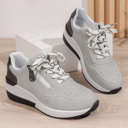 🔥🥿Zapatillas ortopédicas para mujer, elegantes y cómodas, con cremallera lateral y suela gruesa.